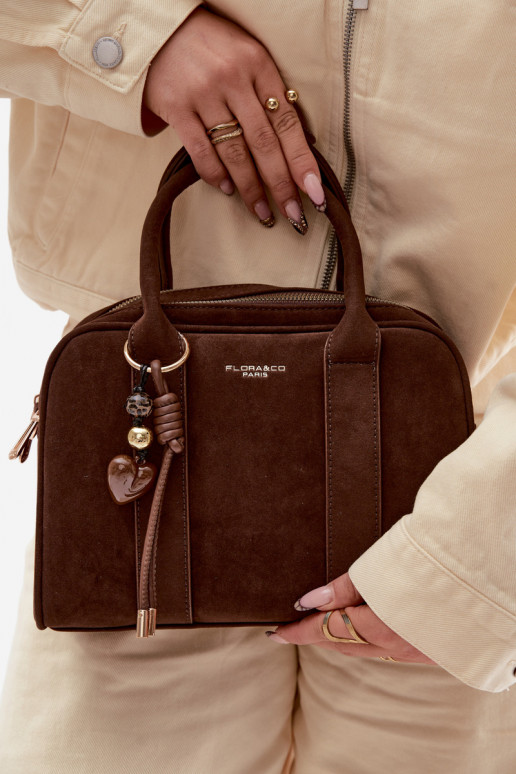 Palmare Typu Tronco in ecopelle scamosciataoAaBrelokiem CzekoladoAa Sorielle