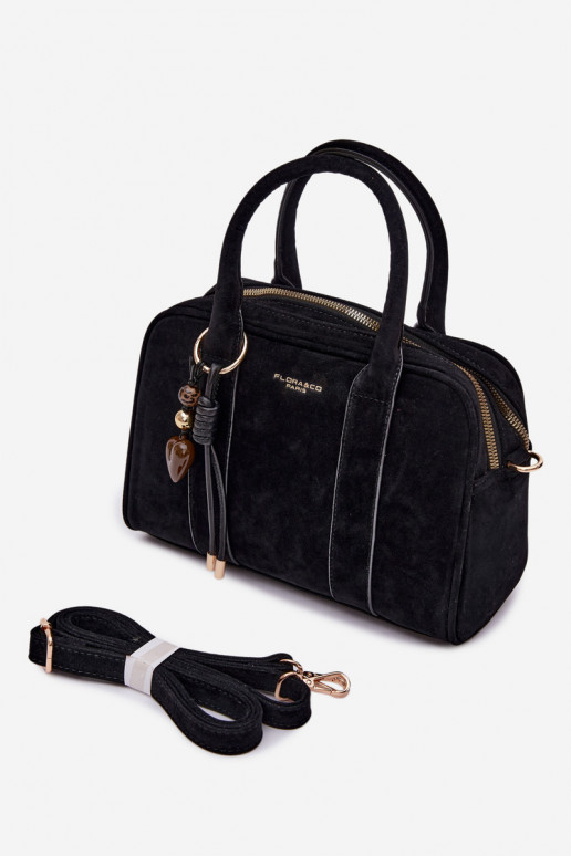 Palmare Typu Tronco in ecopelle scamosciataoAaBrelokiem nero Sorielle