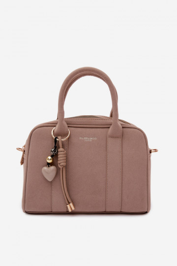 Palmare Typu Tronco in ecopelle scamosciataoAaBrelokiem colore avorio Sorielle