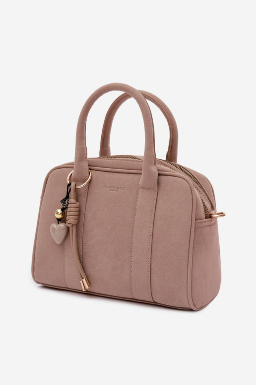 Palmare Typu Tronco in ecopelle scamosciataoAaBrelokiem colore avorio Sorielle