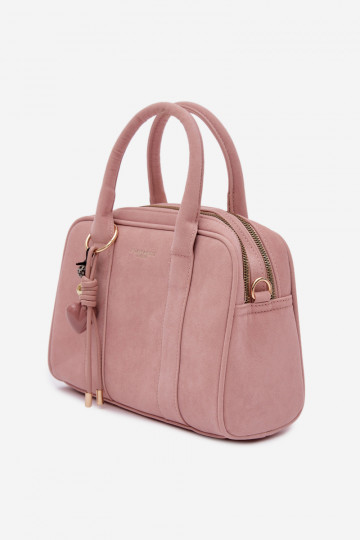 Borsa tipo bagaglio in similpelle con portachiavi di colore rosa Sorielle 2