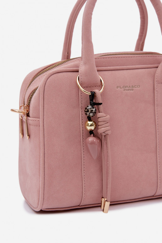 Palmare Typu Tronco in ecopelle scamosciataoAaBrelokiem rosa Sorielle