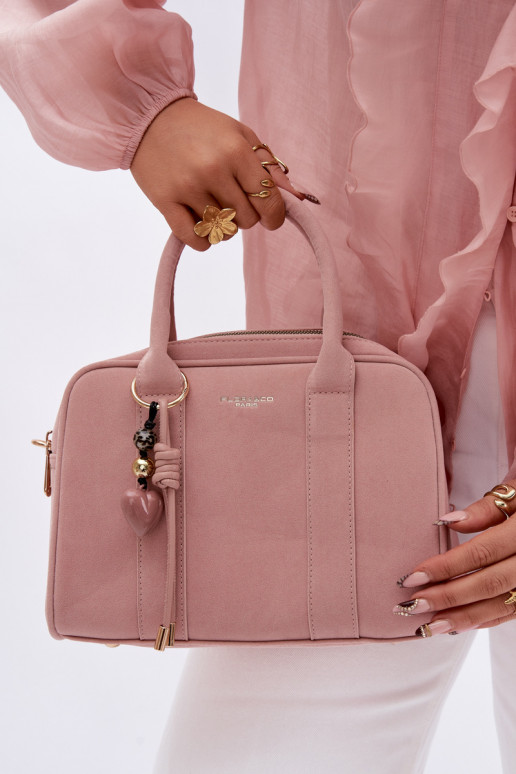 Palmare Typu Tronco in ecopelle scamosciataoAaBrelokiem rosa Sorielle