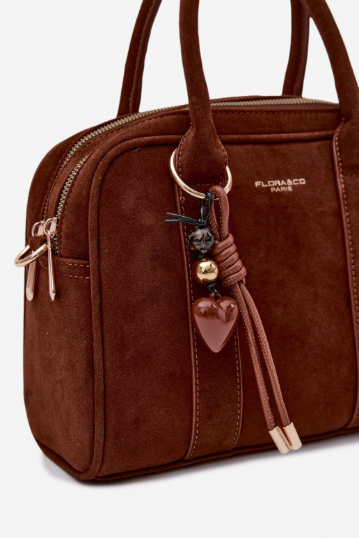 Palmare Typu Tronco in ecopelle scamosciataoAaBrelokiem colore marrone Sorielle