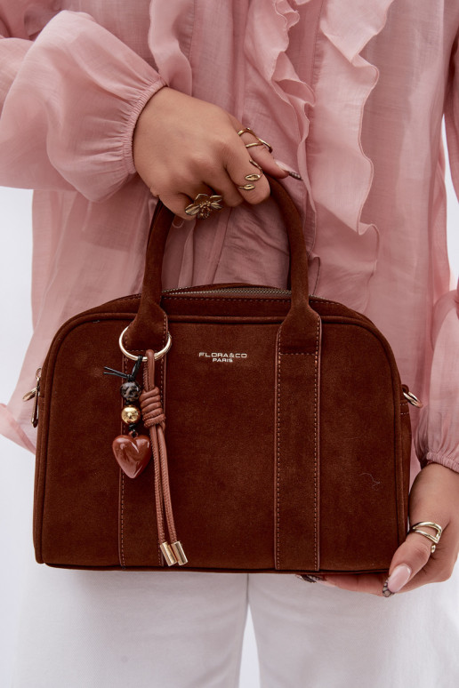 Palmare Typu Tronco in ecopelle scamosciataoAaBrelokiem colore marrone Sorielle