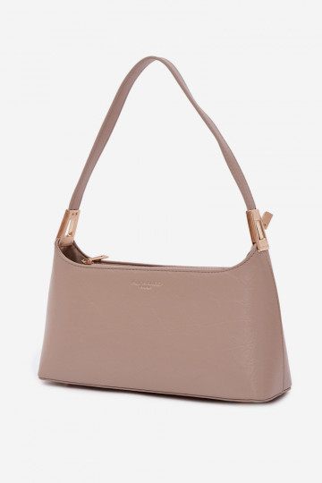 Borsa in pelle sintetica di colore sabbia Tielle 2