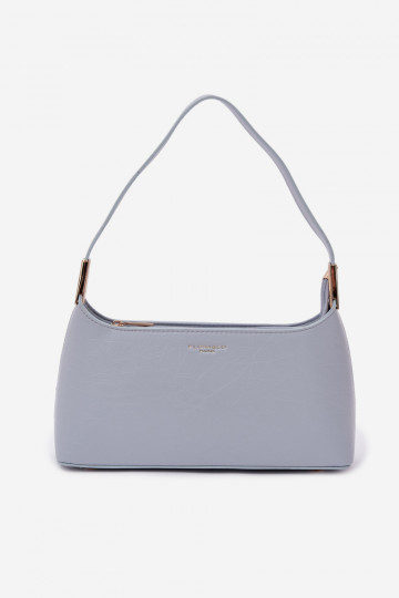 Borsa in pelle sintetica di colore blu Tielle
