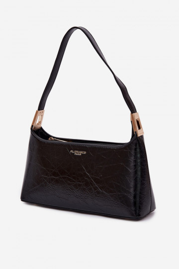 Borsa in pelle sintetica di colore nero Tielle 2