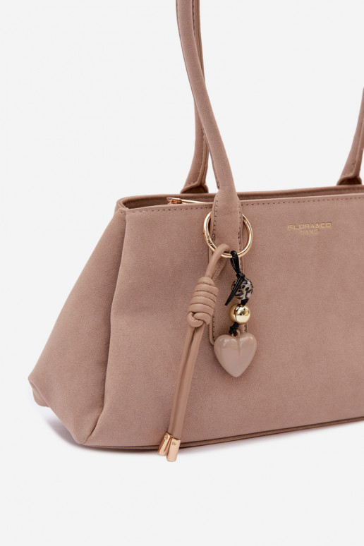 in ecopelle scamosciataoAa PalmareBrelokiem colore avorio Nelina