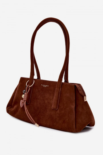 in ecopelle scamosciataoAa PalmareBrelokiem colore marrone Nelina 2