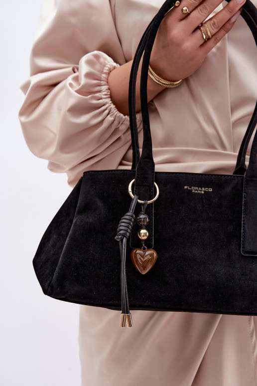 in ecopelle scamosciataoAa PalmareBrelokiem nero Nelina