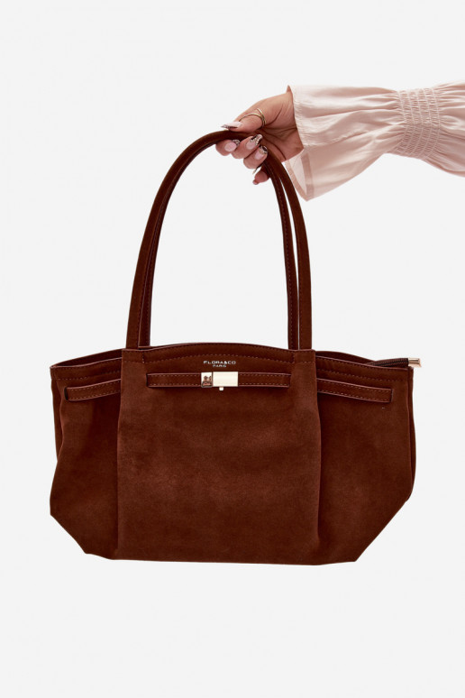 Palmare Typu Acquirentein ecopelle scamosciatau colore marrone Elleea