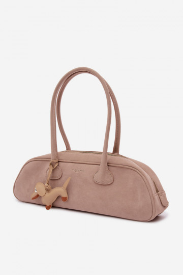 Borsa baguette con chiusura in similpelle color avorio Annette 2
