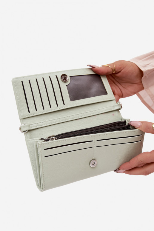 Portafoglio Palmare due in uno con cinghie colore menta Suzette
