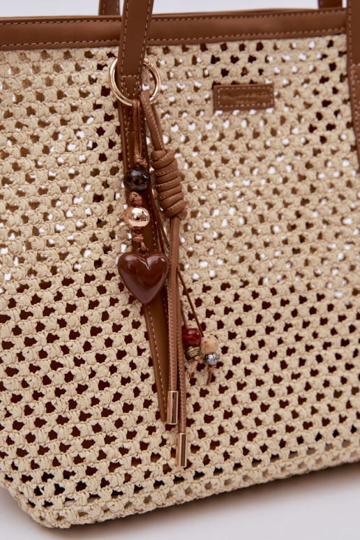 Intrecciato Palmare Typu AcquirenteBrelokiem colore avorio Noella