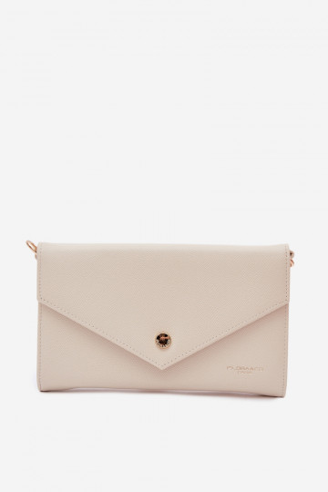Palmare tipo di bBocca Portafoglio due in uno con strisce decorative Brillantementebeige Pauline