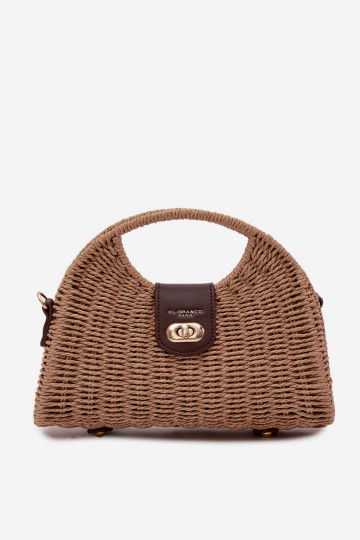 Intrecciato Una piccola borsetta con strisce decorative Deverrone Delphine