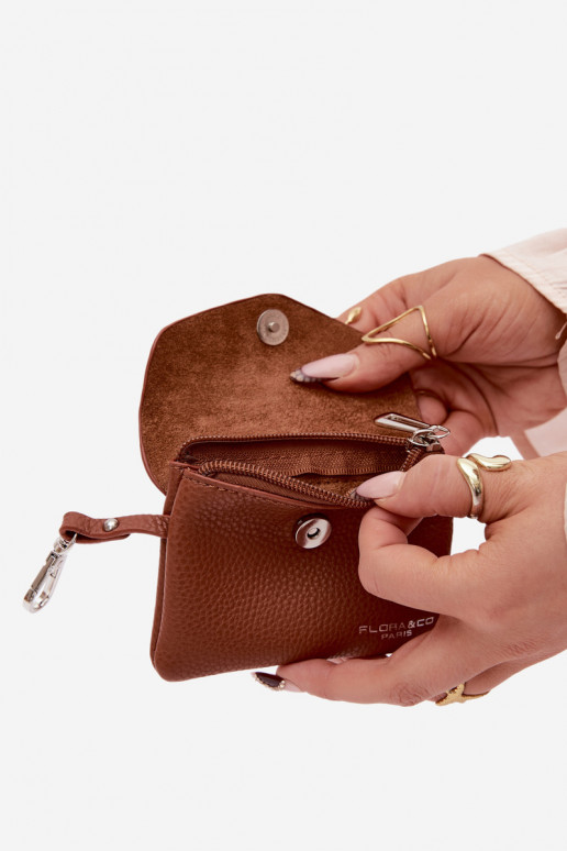 Portmonetka Femminile in ecopelle colore marrone Calienne