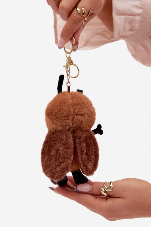 Breloczek ZaAieszka Do Torebki Kluczy Deveskotka Pszczoła colore marrone