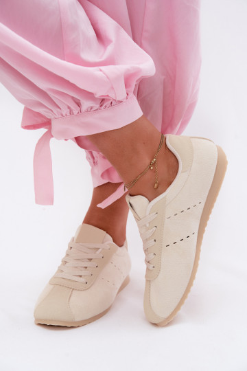 Sneakers avorio in ecopelle scamosciata Melvelin 2