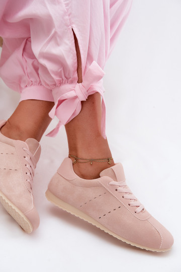Sneakers rosa in ecopelle scamosciata Melvelin
