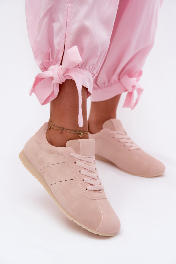 Sneakers rosa in ecopelle scamosciata Melvelin 2