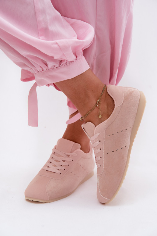 Sneakers rosa in ecopelle scamosciata Melvelin