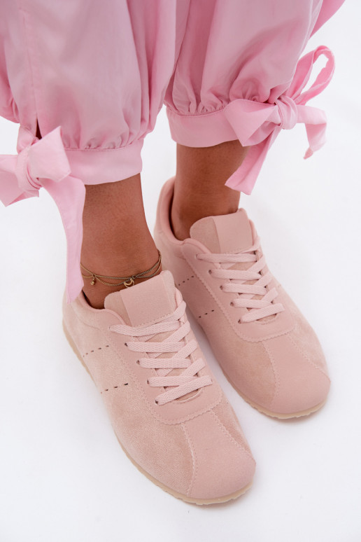 Sneakers rosa in ecopelle scamosciata Melvelin