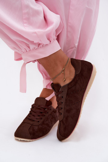 Sneakers marroni in ecopelle scamosciata Melvelin 2
