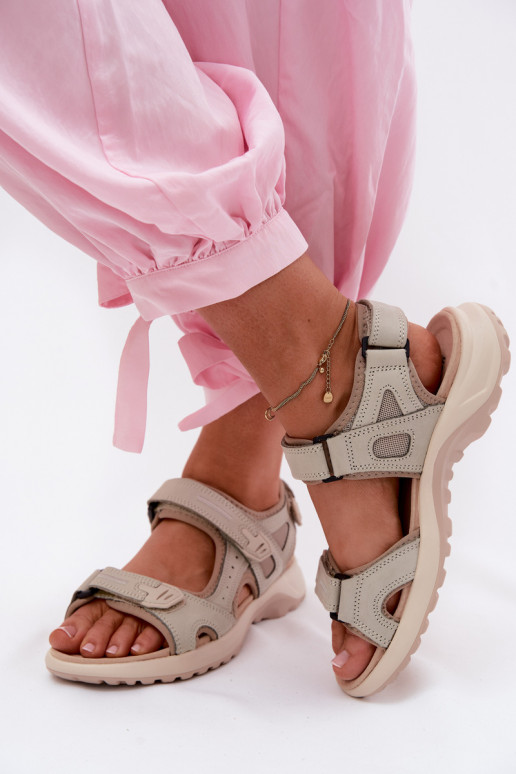 Sandali da donna color sabbia in stile sportivo Morenia