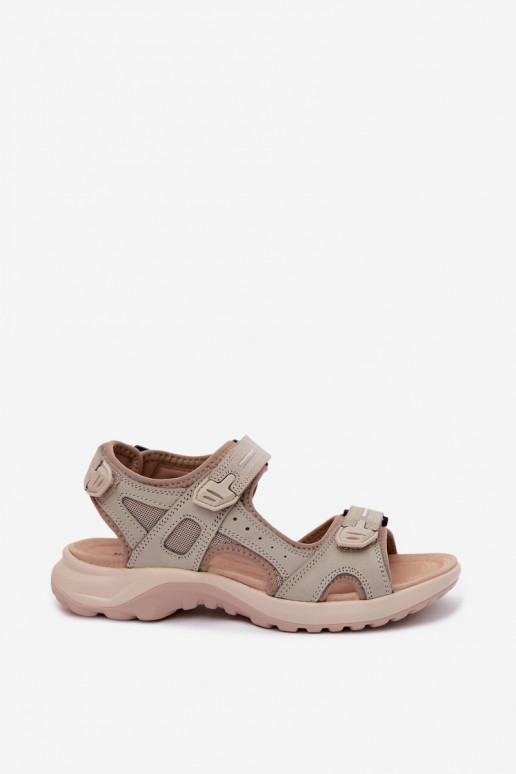 Sandali da donna color sabbia in stile sportivo Morenia