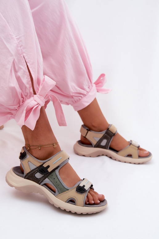 Sandali da donna grigi in stile sportivo Morenia