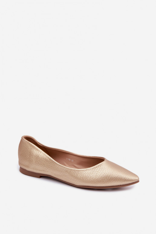 Ballerine in pelle sintetica color oro Nelisa