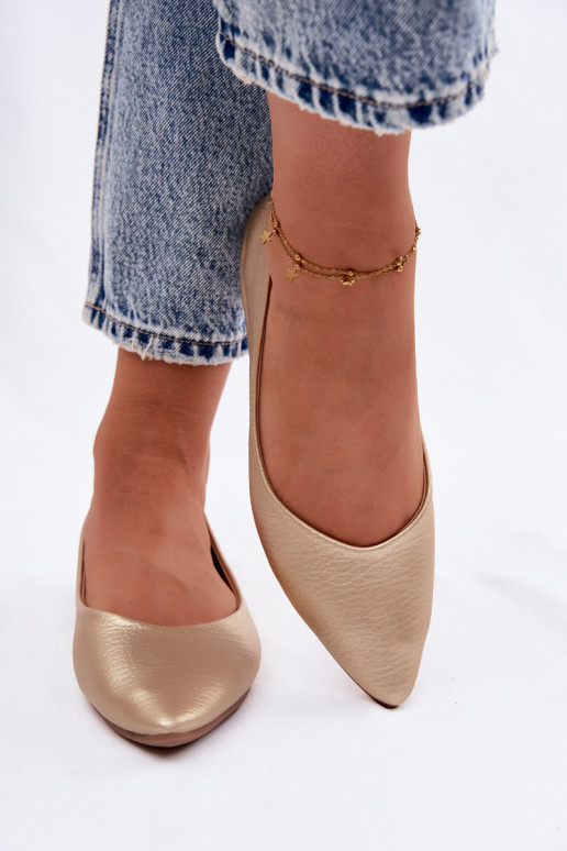 Ballerine in pelle sintetica color oro Nelisa