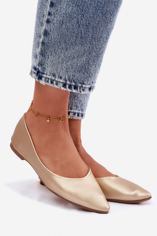 Ballerine in pelle sintetica color oro Nelisa