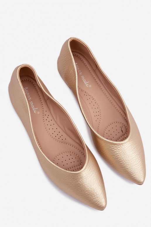 Ballerine in pelle sintetica color oro Nelisa