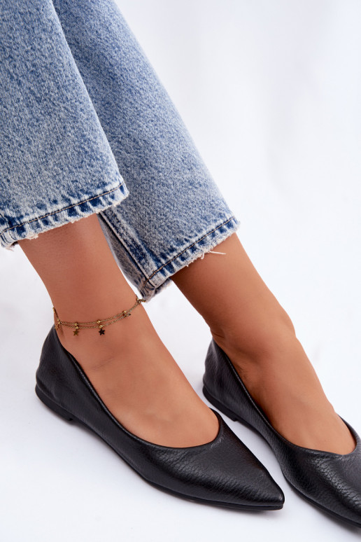 Ballerine in pelle sintetica nere Nelisa
