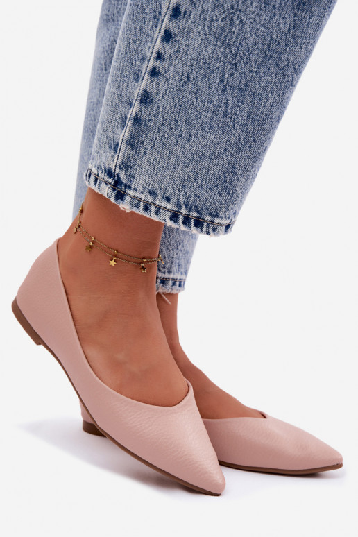 Ballerine in pelle sintetica color rosa Nelisa