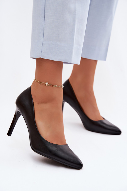 Scarpe con tacco in ecopelle Sergio Leone 1339 nere