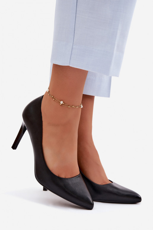 Scarpe con tacco in ecopelle Sergio Leone 1339 nere