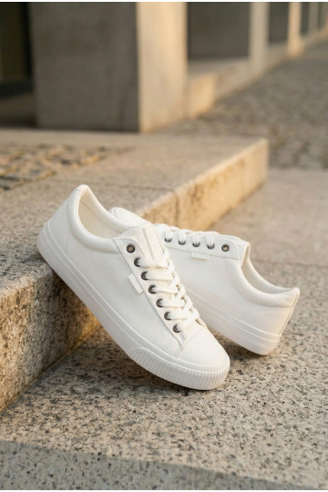 Scarpe basse da uomo bianche