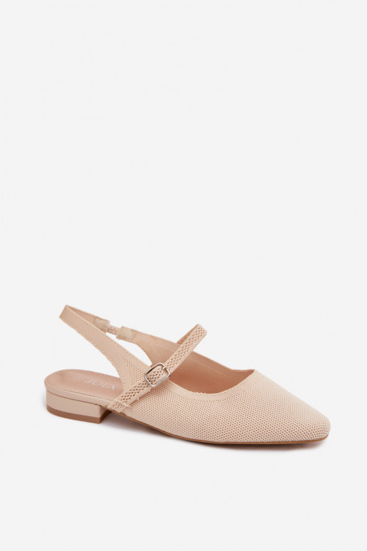 Sandali ballerina avorio per donna con cinturini Selrene