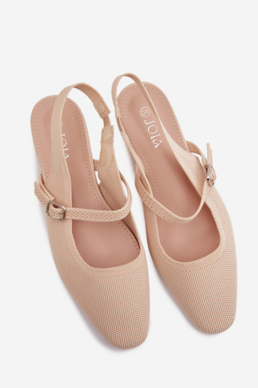 Sandali ballerina avorio per donna con cinturini Selrene