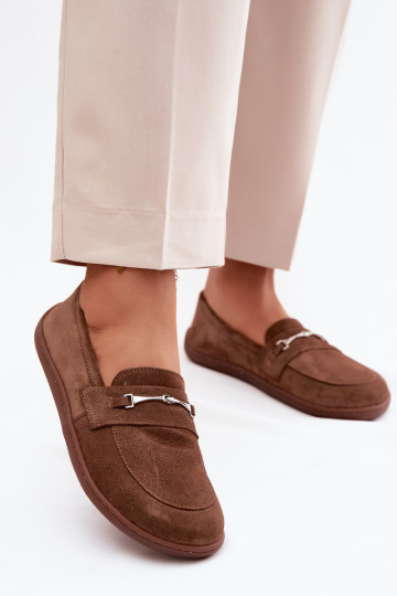 Mocassini barefoot in pelle scamosciata Zazoo 322, colore marrone 2