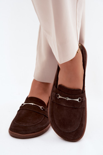 Mocassini barefoot in pelle scamosciata Zazoo 322, colore cioccolato 2
