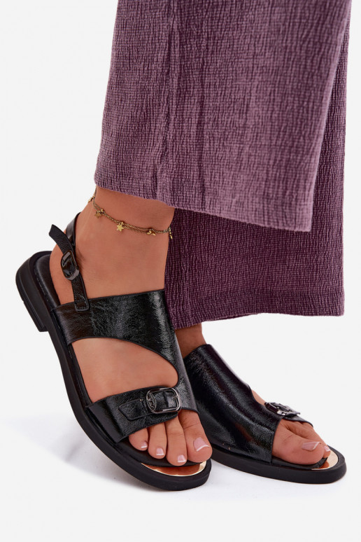 Sandali da donna Femminile con tacchi larghi Vinceza 86434 colore nero