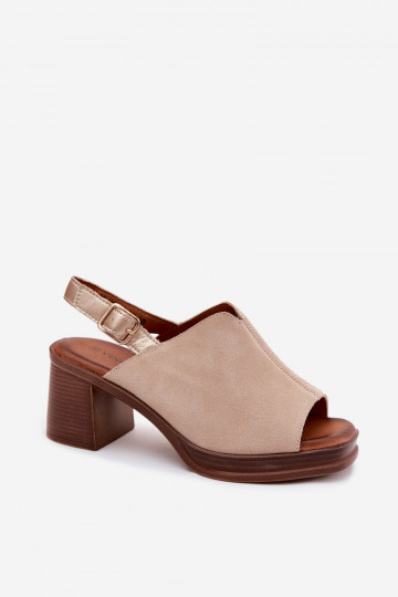 Décolleté eleganti in pelle Vinceza 39995, colore sabbia 2