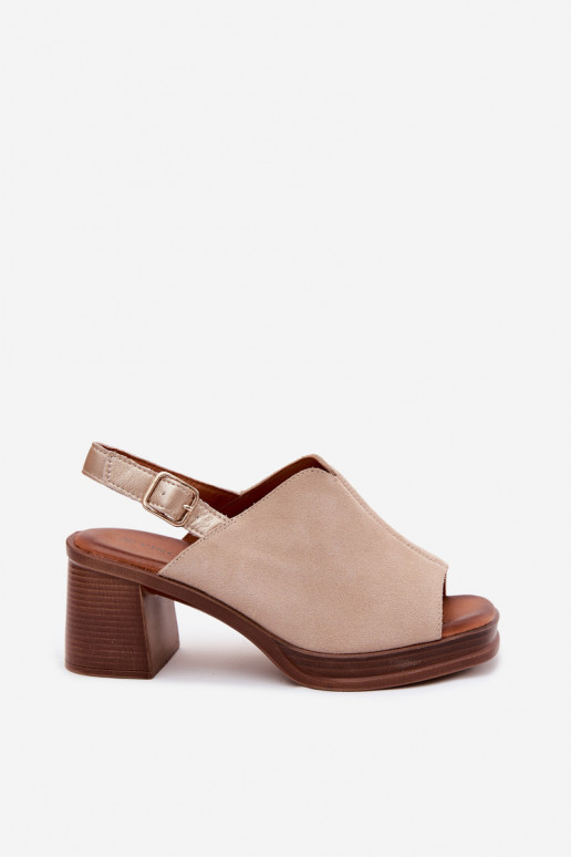 Décolleté eleganti in pelle Vinceza 39995, colore sabbia