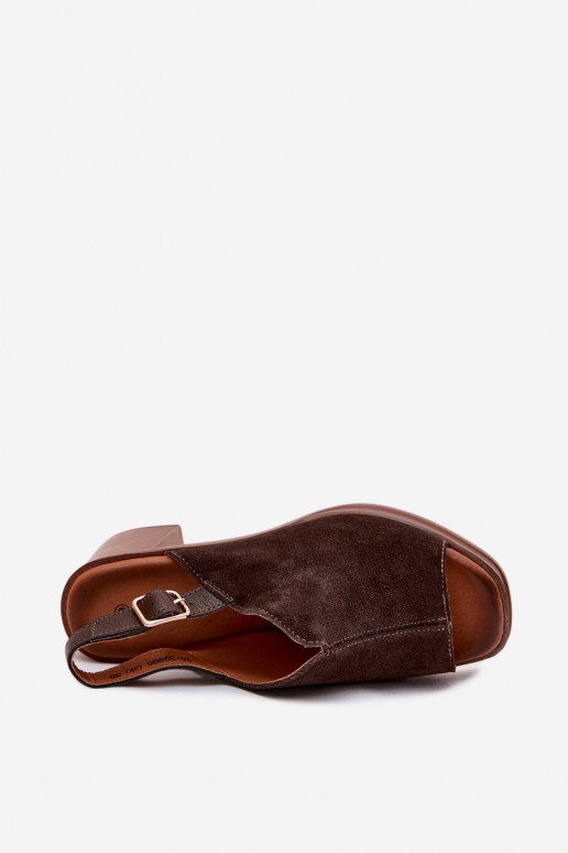 Décolleté eleganti in pelle marrone scuro Vinceza 39995