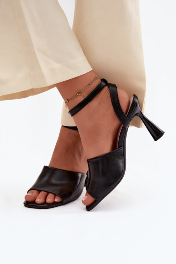 Sandali con tacco neri da donna Vinceza 62297